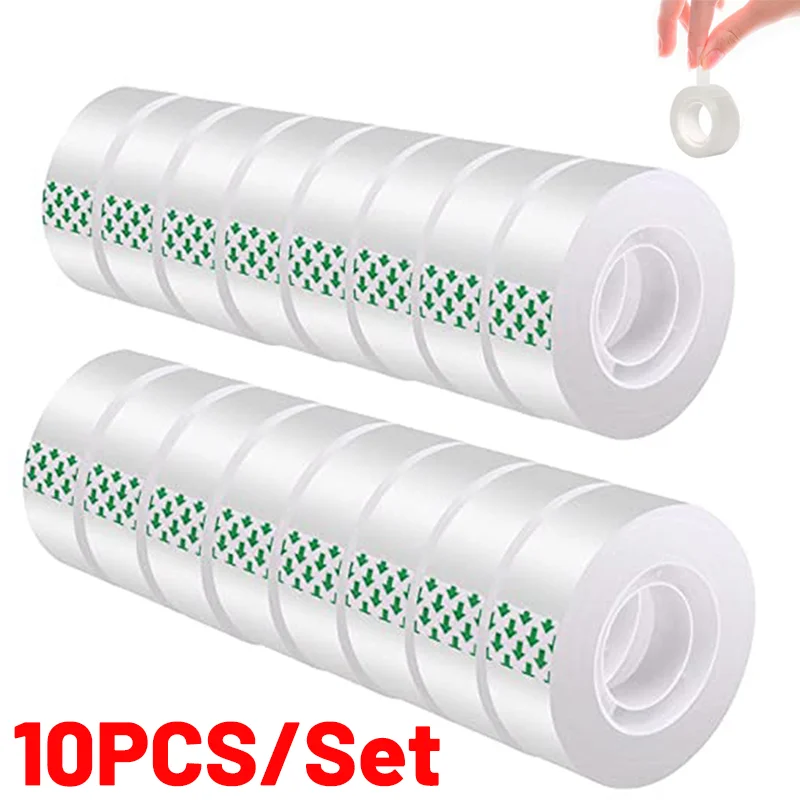 10/1PCS Multifunctional Universal Transparent Tape Mini Portable Student Clear Tapes Home Office Stationary Supplies 8/12/18cm