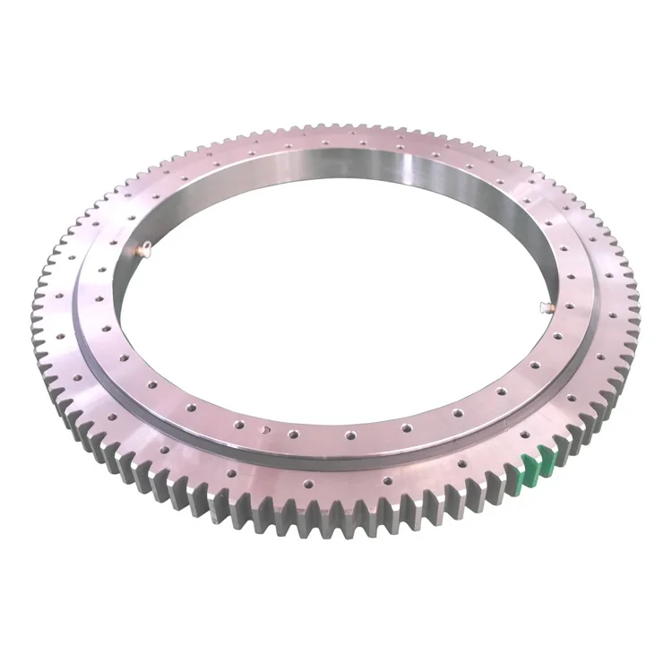 WD-061.20.0644 Flange Type Slewing Bearings 50Mn Four Point Contact Light Load Thin Section External Gear Seal Cranes