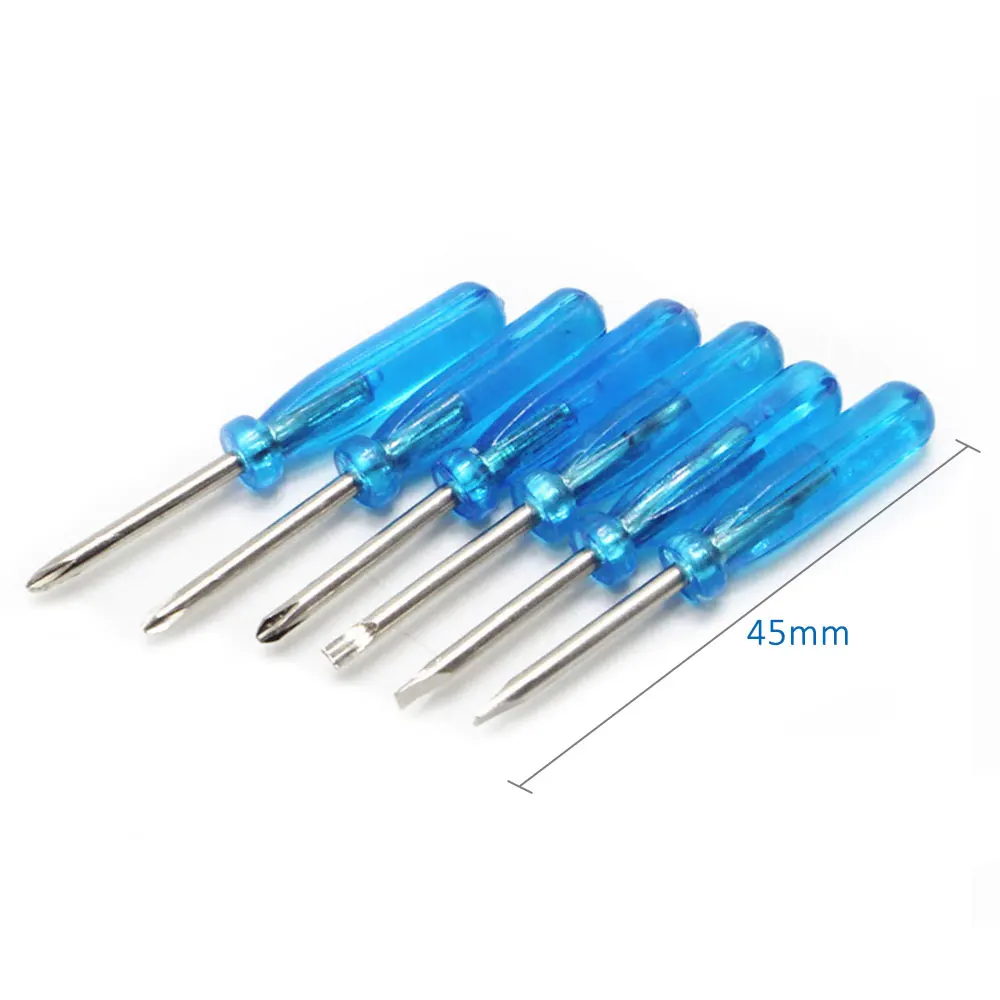 ミニドライバーセット,メガネ,ラップトップ,コンピューター修理用スロットドライバー,2.0mm,ph00,2mm x 45mm, 6個