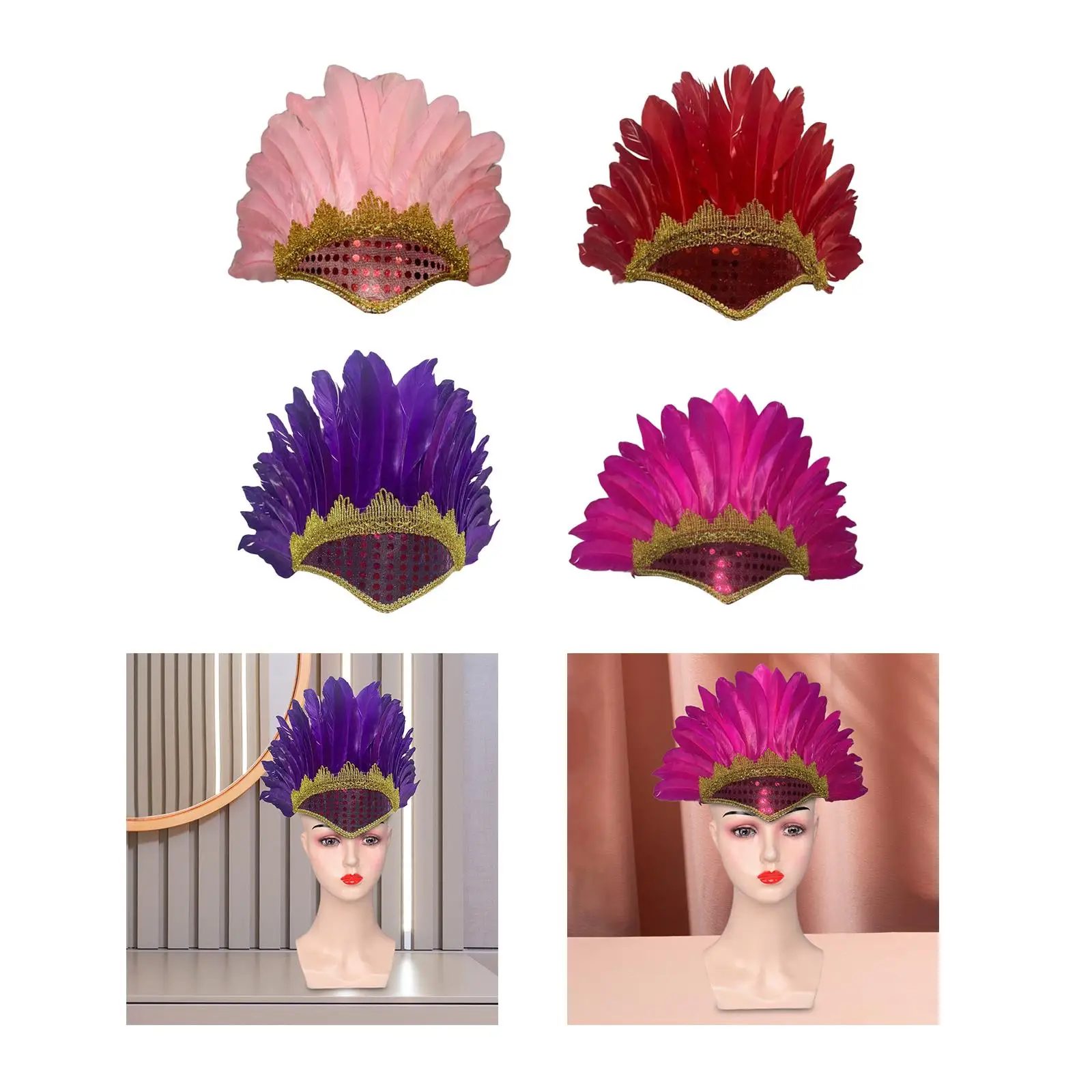 Veren hoofdtooi hoofd Indiase hoed kostuum decoratie hoofdband hoofddeksel voor