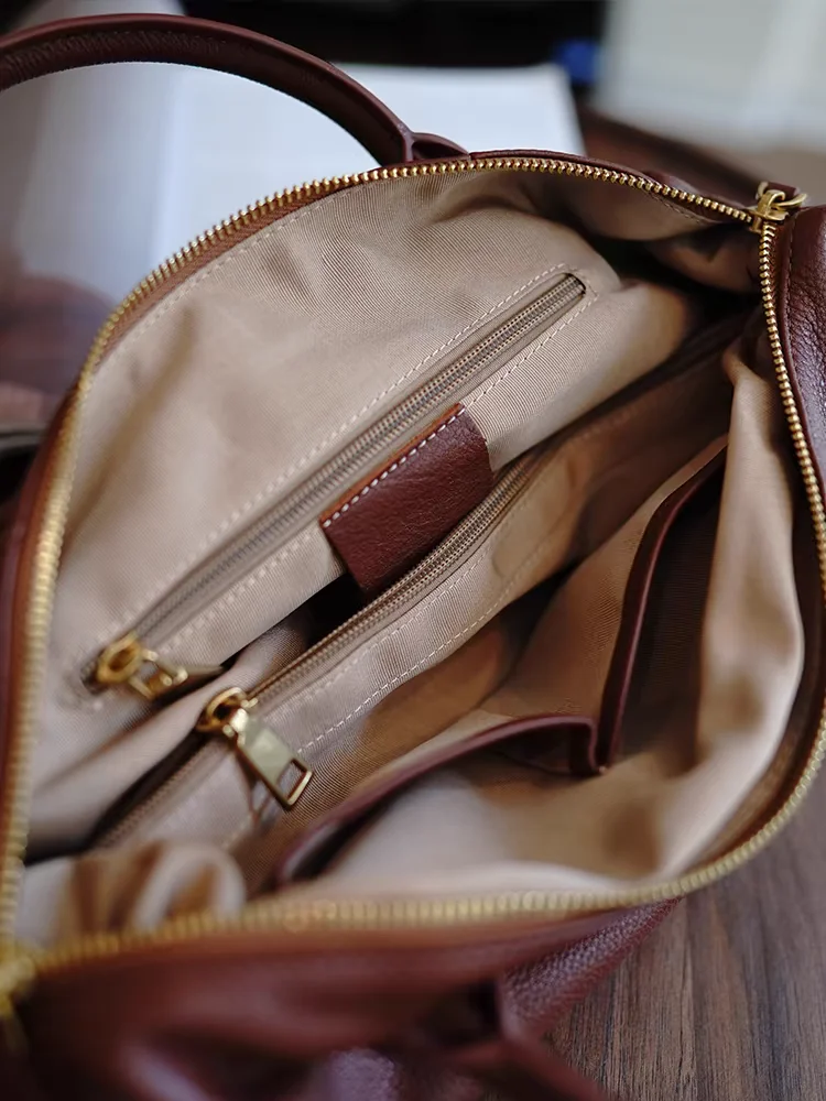 Black Fashion Simple Women Bag\\Handbag Genuine Leather Lady Shoulder Crossbody Bag Real Leather Tote Commuter Bag