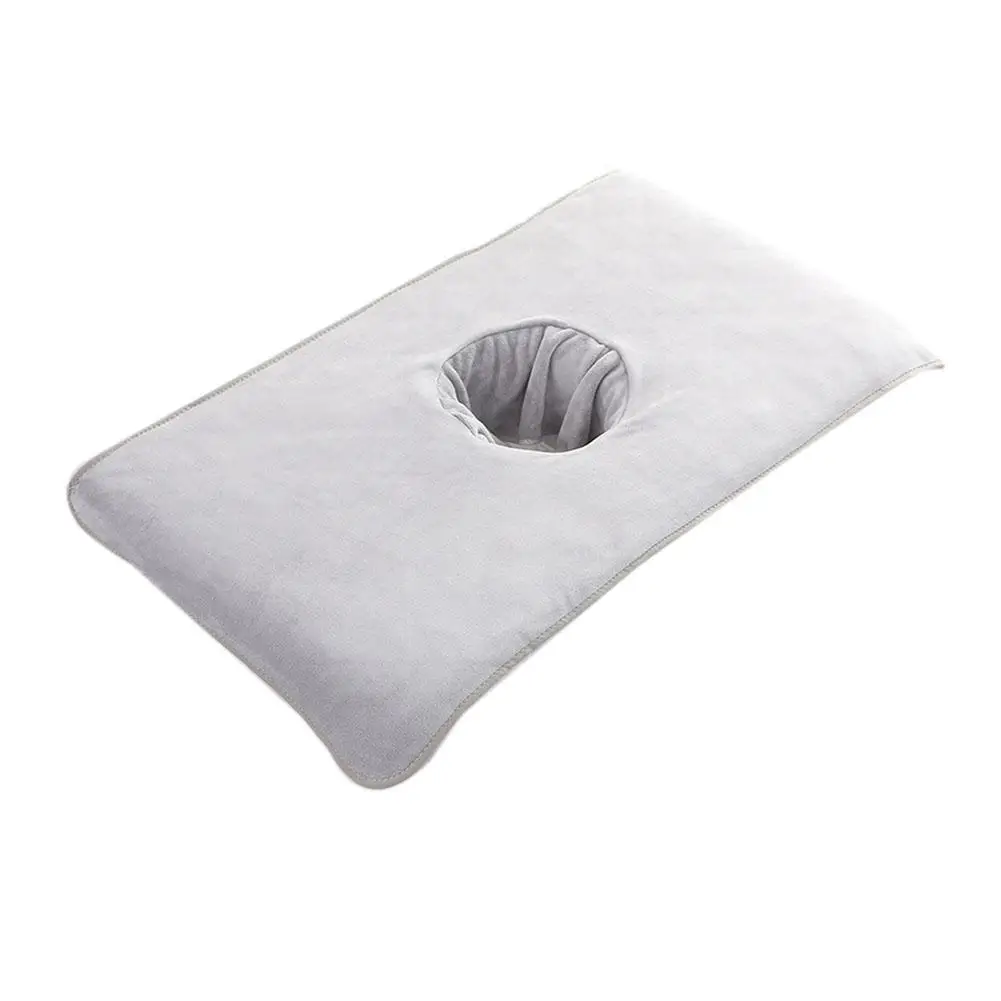 Mesa de masaje de SPA de belleza gruesa, toalla facial con agujero, Bandana de cama para Hospital, Hotel, salón de belleza, 40x80cm, G5E6