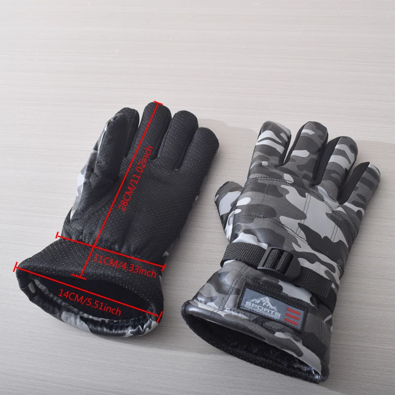 Winter Thermo handschuhe Outdoor wasserdichte warme Handschuhe Gummi Anti-Rutsch-Handschuhe