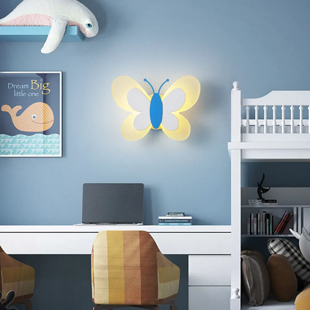 1Pcs Acrylic Butterflies Wall Lamp Creative Decorative Indoor Lamp Fashionable Modern Look Good Texture Easy Installation