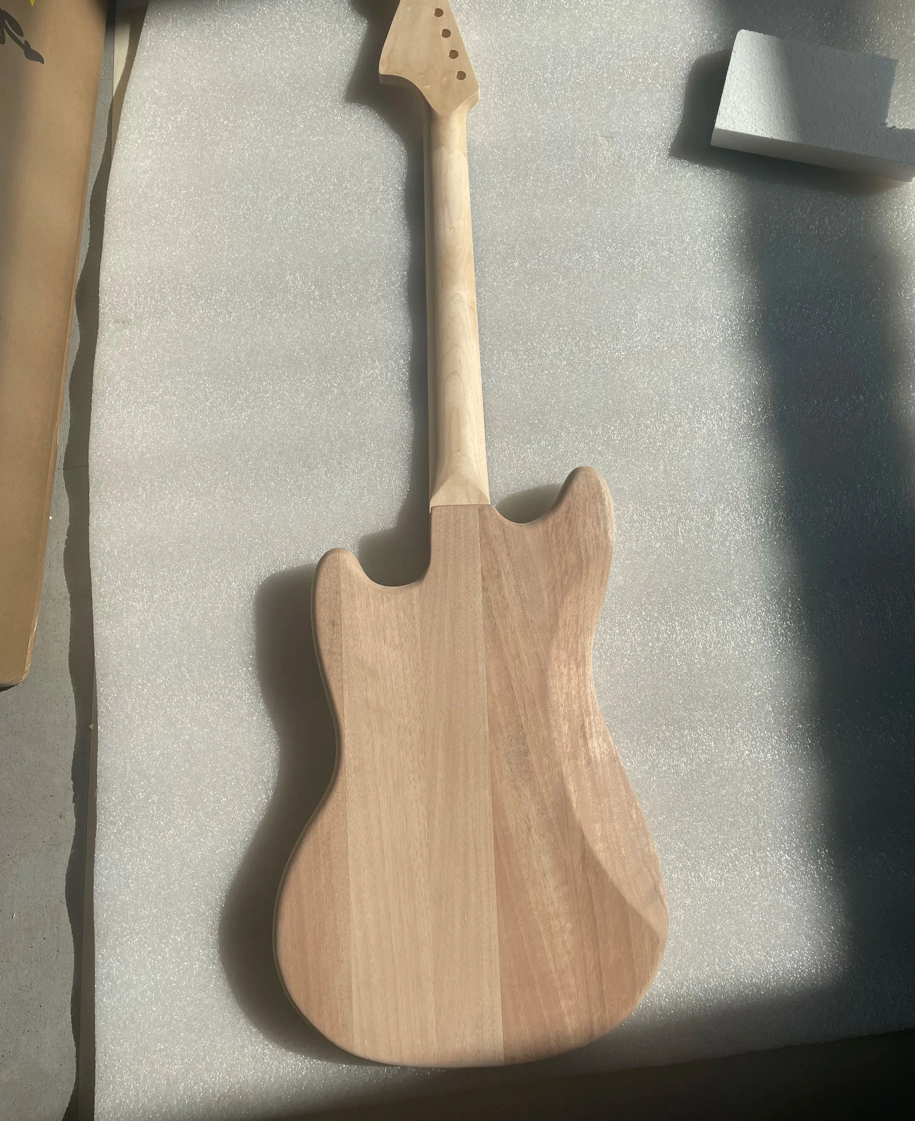 Unfinished Jmt T Style Costomized Electric Guitar Kit Mahogany Body & Neck Maple Wood Rosewood Fretboard for Luthier DIY Part