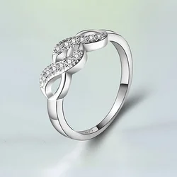 New Infinity Ring 925 Sterling Silver Eternity Ring Charms Best Friend Gift Endless Love Symbol Sterling Rings for Women Jewelry