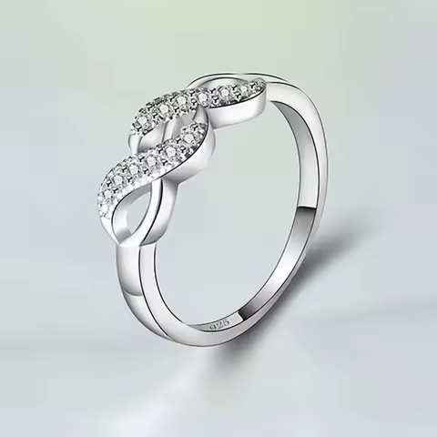 New Infinity Ring 925 Sterling Silver Eternity Ring Charms Best Friend Gift Endless Love Symbol Silver Rings for Women Jewelry