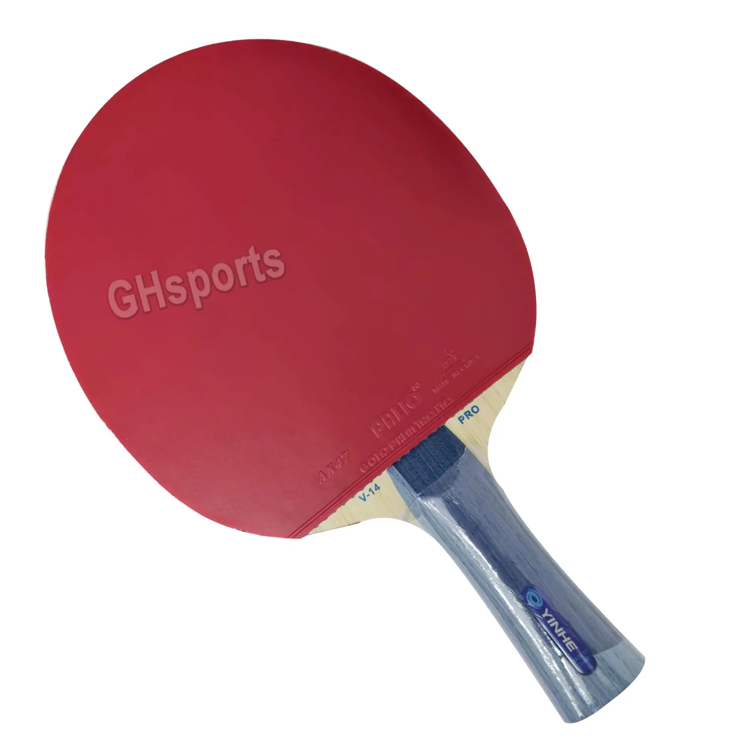 Pro Combo Racket Yinhe V14 V-14 Pro Table Tennis Blade with Palio AK 47 AK47 Blue and CJ8000 2-Side Loop Type Ping Pong Rubbers