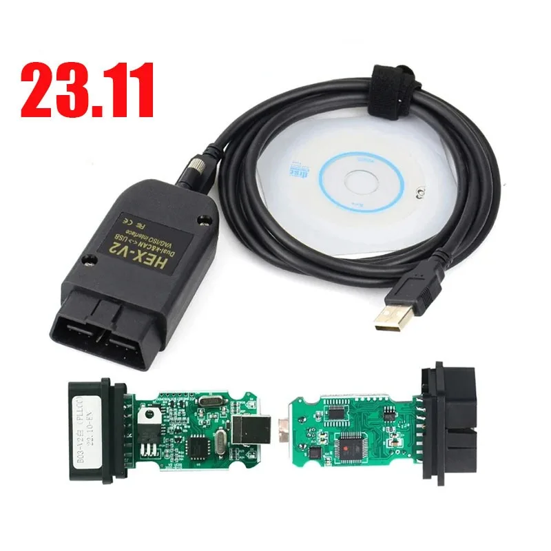 

2024 Newest VAGCOM V23.11 Scanning Tool Multiple Language For Volkswagen/AUDI/Skoda Seat ATMEGA162 VAG HEX Scanner USB Interface