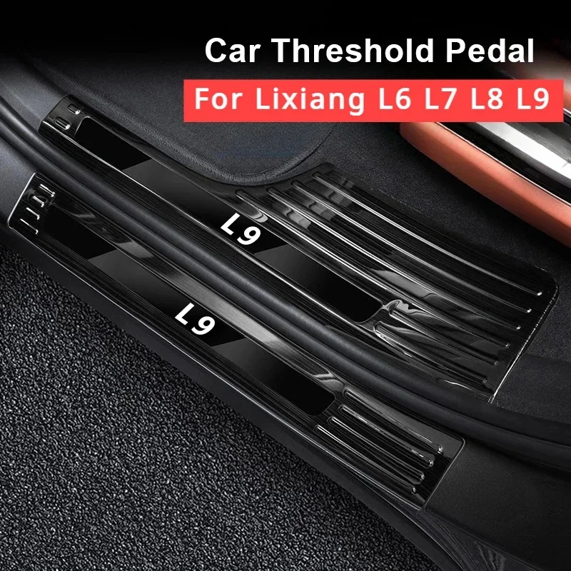 

For Leading Li Lixiang L6 L7 L8 L9 2022 2023 2024 Door Sill Scuff Plate Guard Stainless Steel Kick Pedal Threshold Sticker