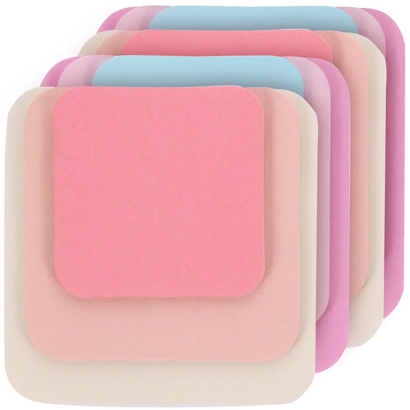 4Pcs Self-Adhesive Memo Pads Sticky Tabs Small Compact Note Stickers Decorative Pads for to-Do Lists School Supplies