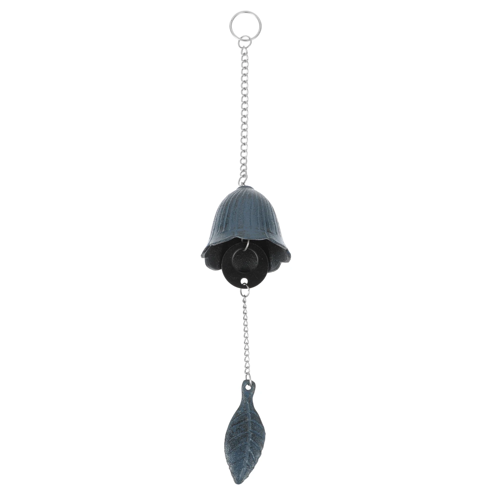 

Cast Iron Wind Chimes Retro Hanging Bell Leaf Shaped Vintage Home Decor Balcony Garden Yard Outdoor Durability melodious Sound