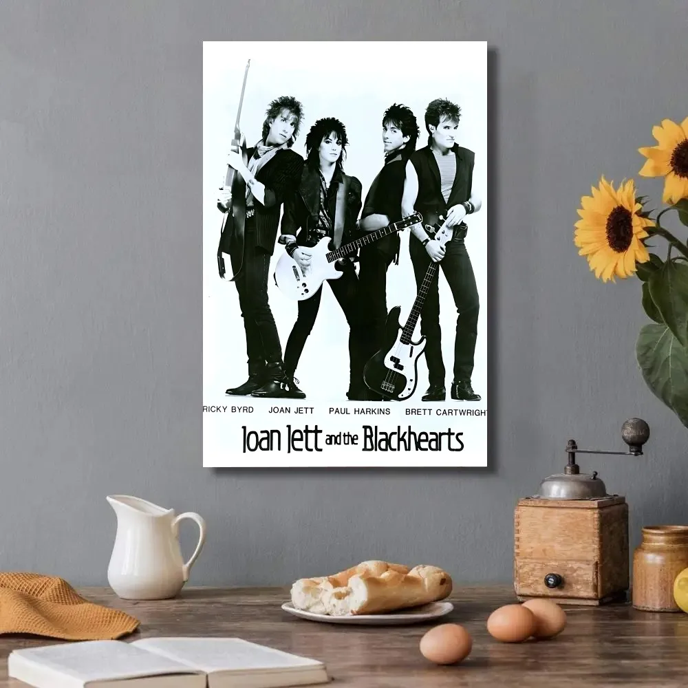 Pósteres de Joan Jett y los corazones negros, papel Kraft, póster Vintage, arte de pared, pintura, estudio, arte estético, pegatinas de pared de tamaño pequeño