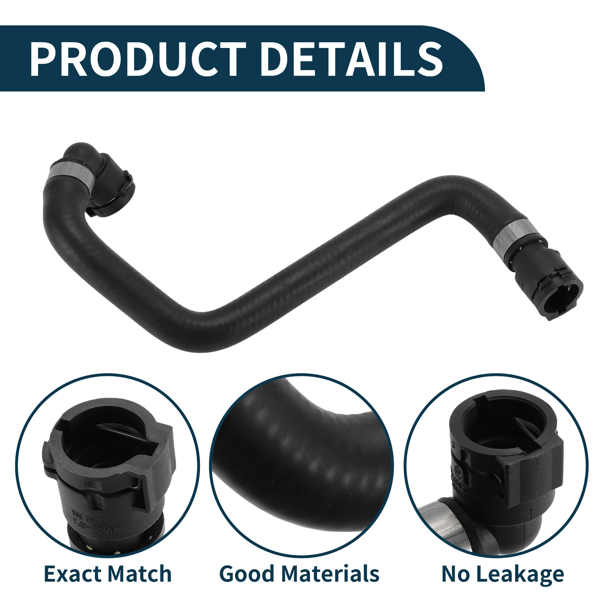 Motoforti Manguera de radiador Manguera de calentador No.17127578401 para BMW 7 (F01, F02, F03, F04) 730 I, Li 09-09 15-06 Tubo de refrigerante