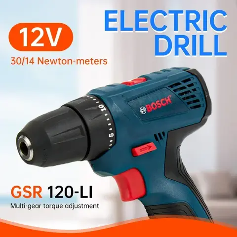 Bosch-Professional 무선 전기 핸드 드릴, 다기능 드라이버, 가정용 DIY 도구, GSR120-LI
