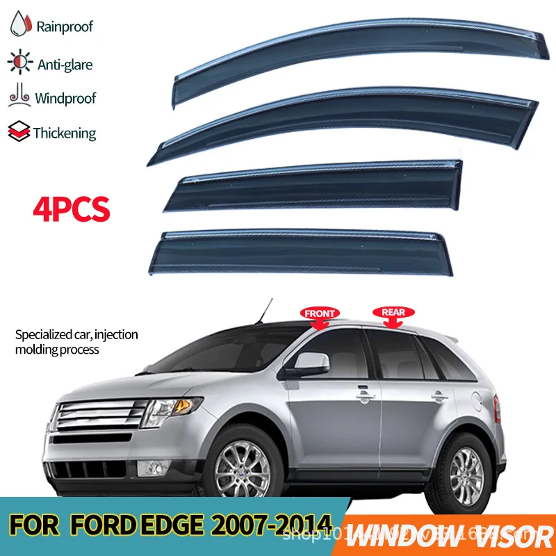 Modification Part Weather Shield For FORD EDGE 2007-2014 Window Visor Rain Deflector Sun Shade Durable UV Protection
