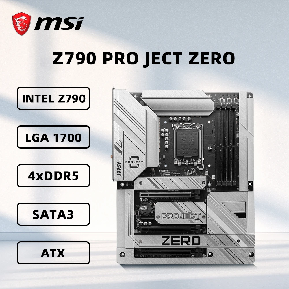 

Материнская плата MSI Z790 PROJECT ZERO с поддержкой i9-14900KF i7-12700 i5-13600K i5-12400F Процессор DDR5 HDMI M.2 ATX LGA1700 Материнская плата