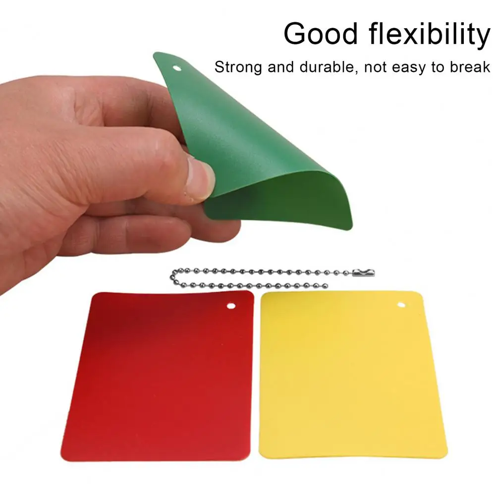 3 Pcs Soccer Referee Penalty Cards Set Green Red Yellow Cards Football Warning Ejection Delay Cards Referee Accessories