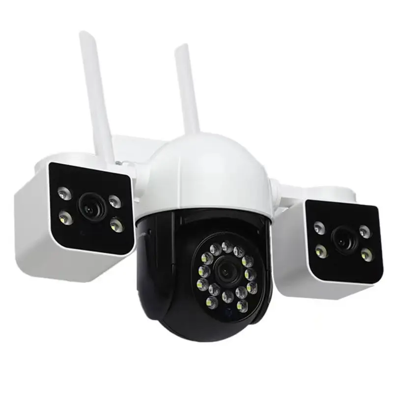 6MP UHD Triple Lens V380pro APP Full Color Wireless PTZ IP Dome Camera AI Humanoid Detection Home Security CCTV Baby Monitor