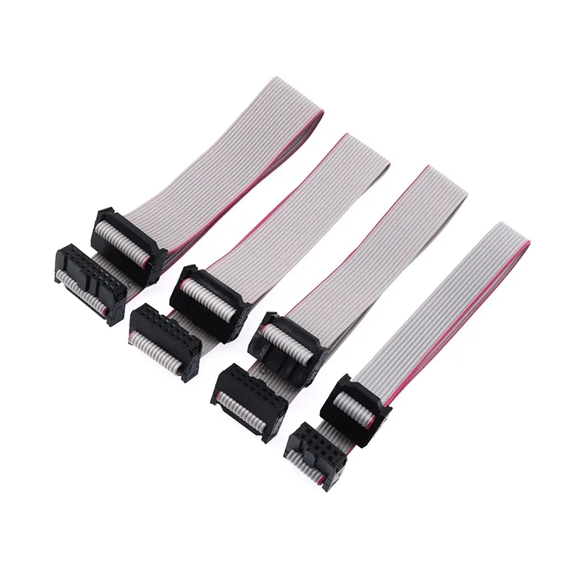 1pcs Gray 2.54mm Pitch Signal Cable 8/10/20Pin Pressure Cable for LED Advertising LCD Screen JTAG Connection