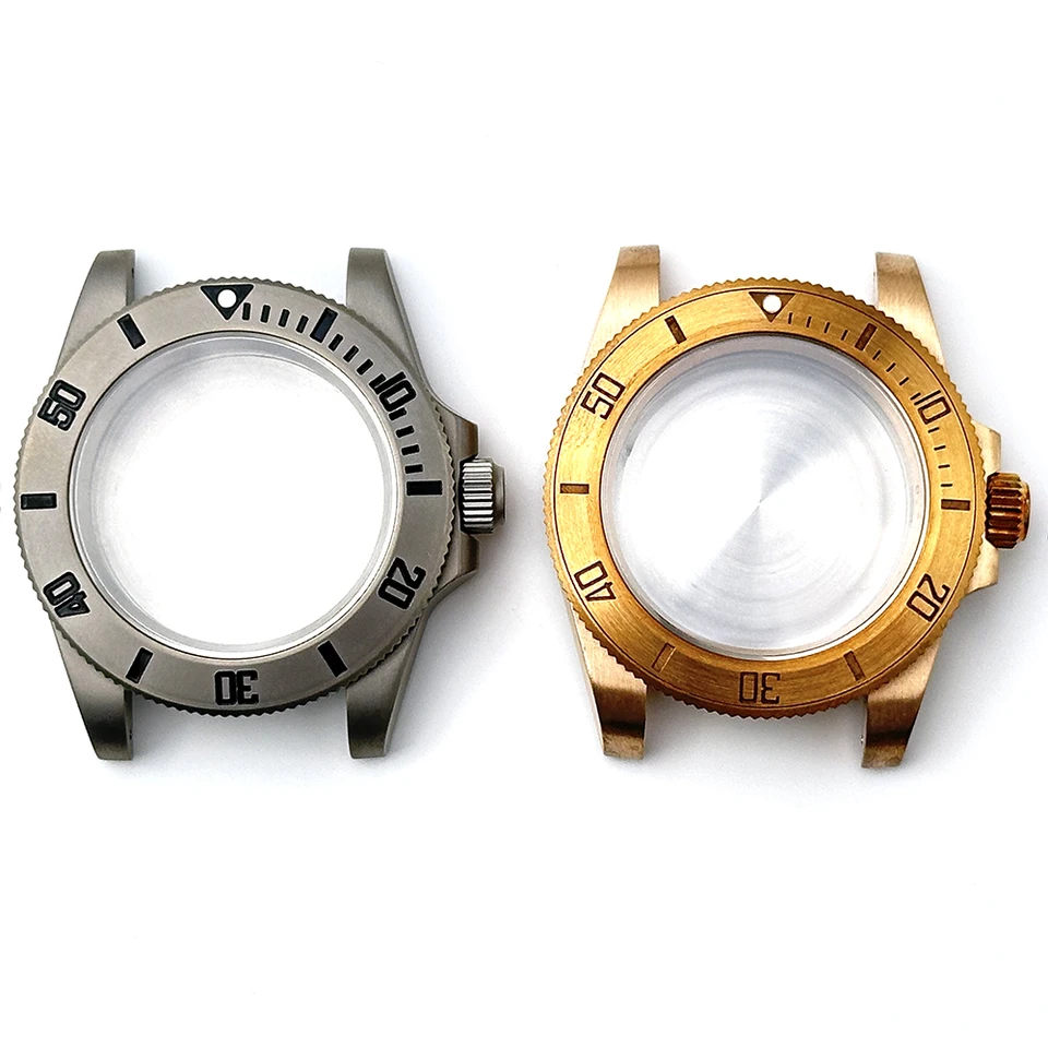 40mm Titanium Alloy Tin Bronze Dive Watch Case Fit 28.5mm Dial For