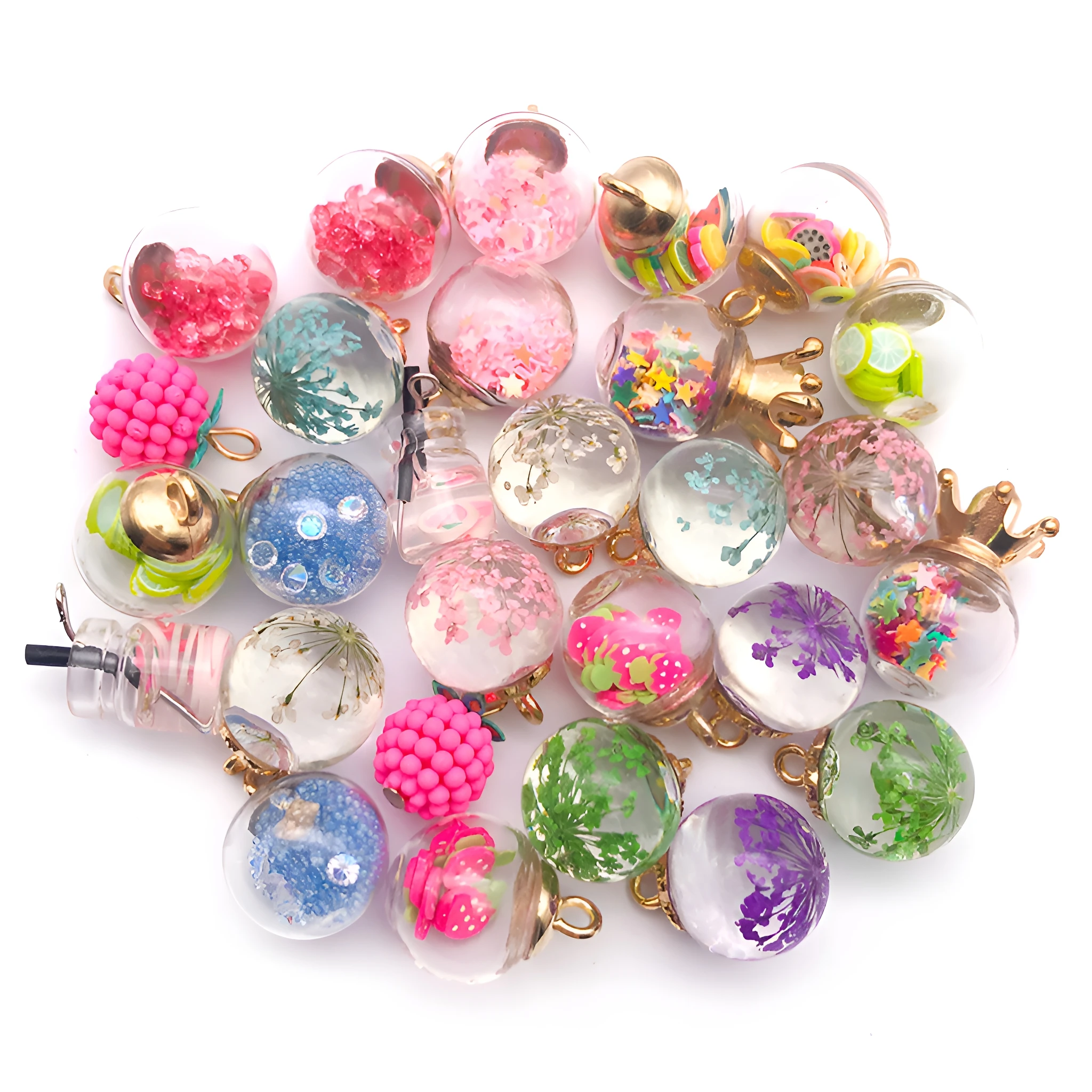 Resin Wishing Bottle, Food, Teddy Bear, Resin Series Charms, Handicrafts, Discovery, Handmade Jewelry, DIY Earrings, Necklaces