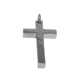 Real Solid 925 Sterling Silver Cross Pendant For Men And Women Smooth High Polishing Simple Design Jesus Christ Jewelry