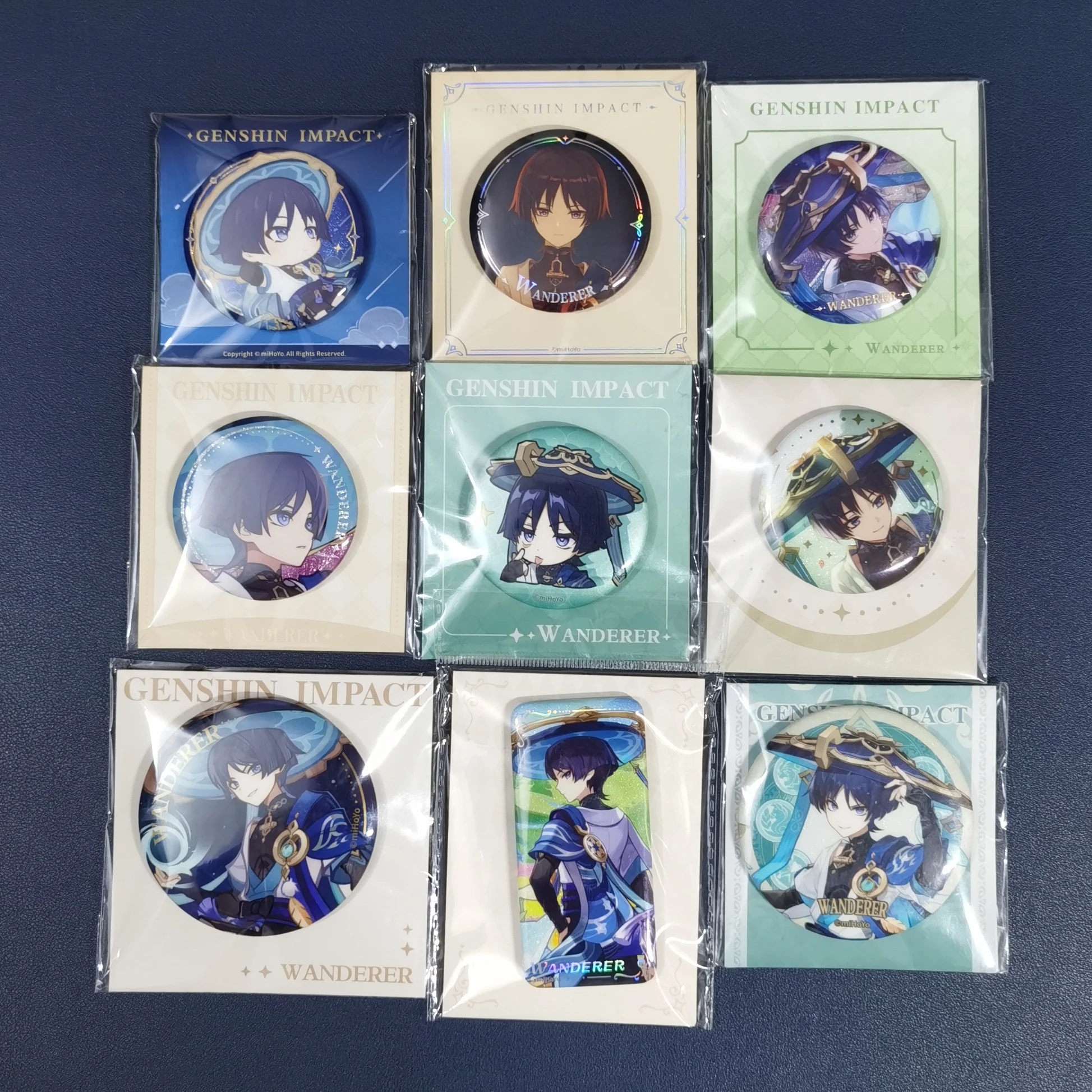 

В наличии Официальный набор персонажей Genshin Impact Wander, значок, подарочная коробка на день рождения, тема PV, коллекционные товары для фанатов, коллекционеров