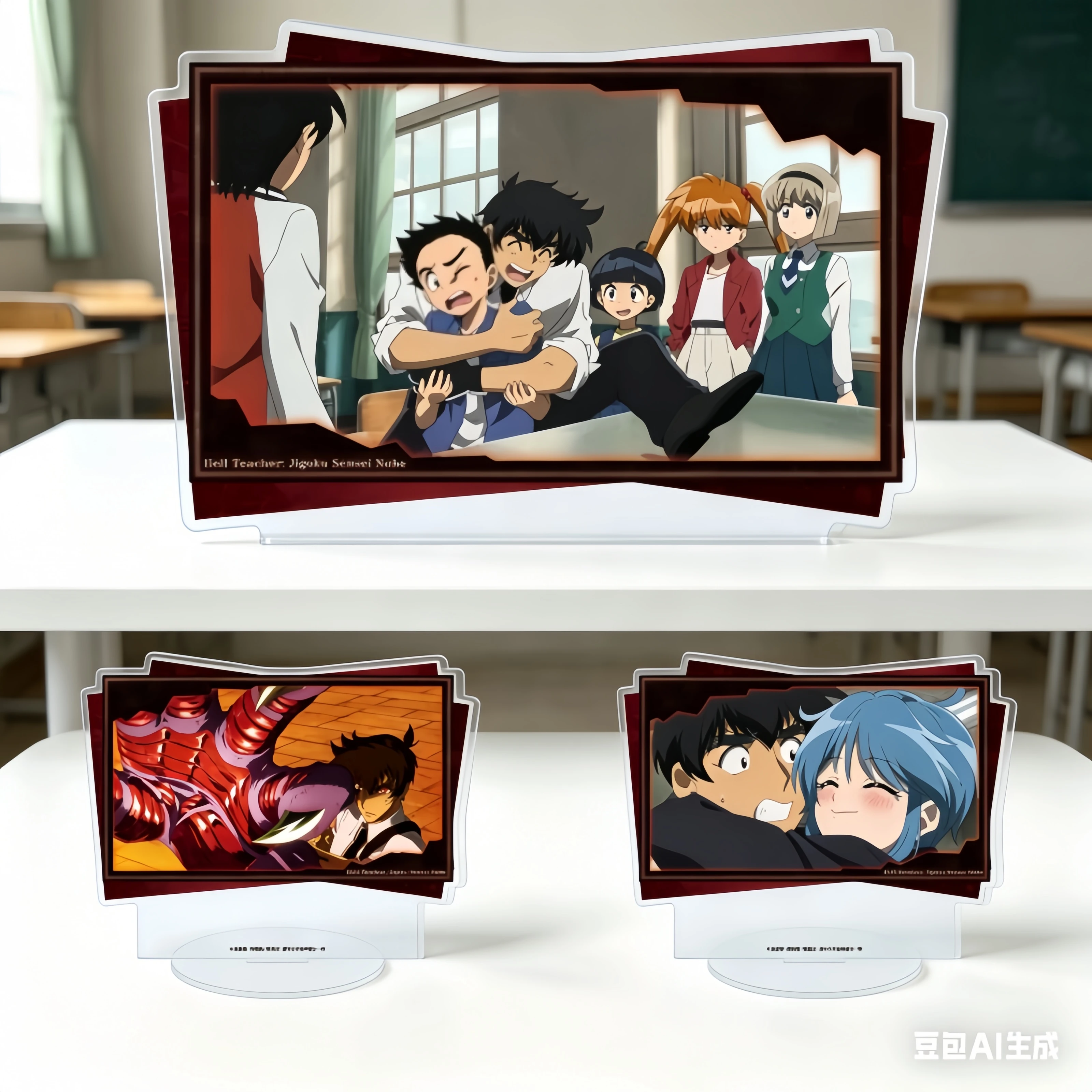 Figura de Acrílico de 15 cm con Base, Modelo Jigoku Sensei Nube Teacher Hell, Decoración Original para Escritorio, Regalo para Fans, Llavero de Exhibición