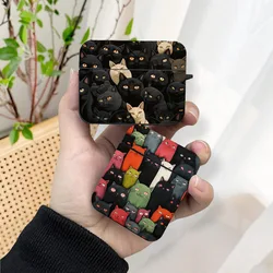 Cute Cat AirPods Case Black Wireless Bluetooth Earphone Case for Apple Airpods 1 2 3 Pro 2 Protective Case