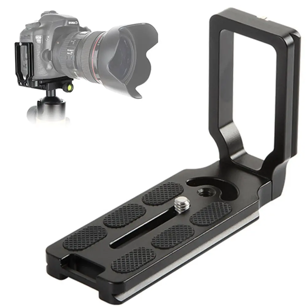 Universal Camera L Bracket Quick Release L-shaped Plate 1/4 Inch Screw Vertical Video Compatible For Nikon Canon Sony Fuji