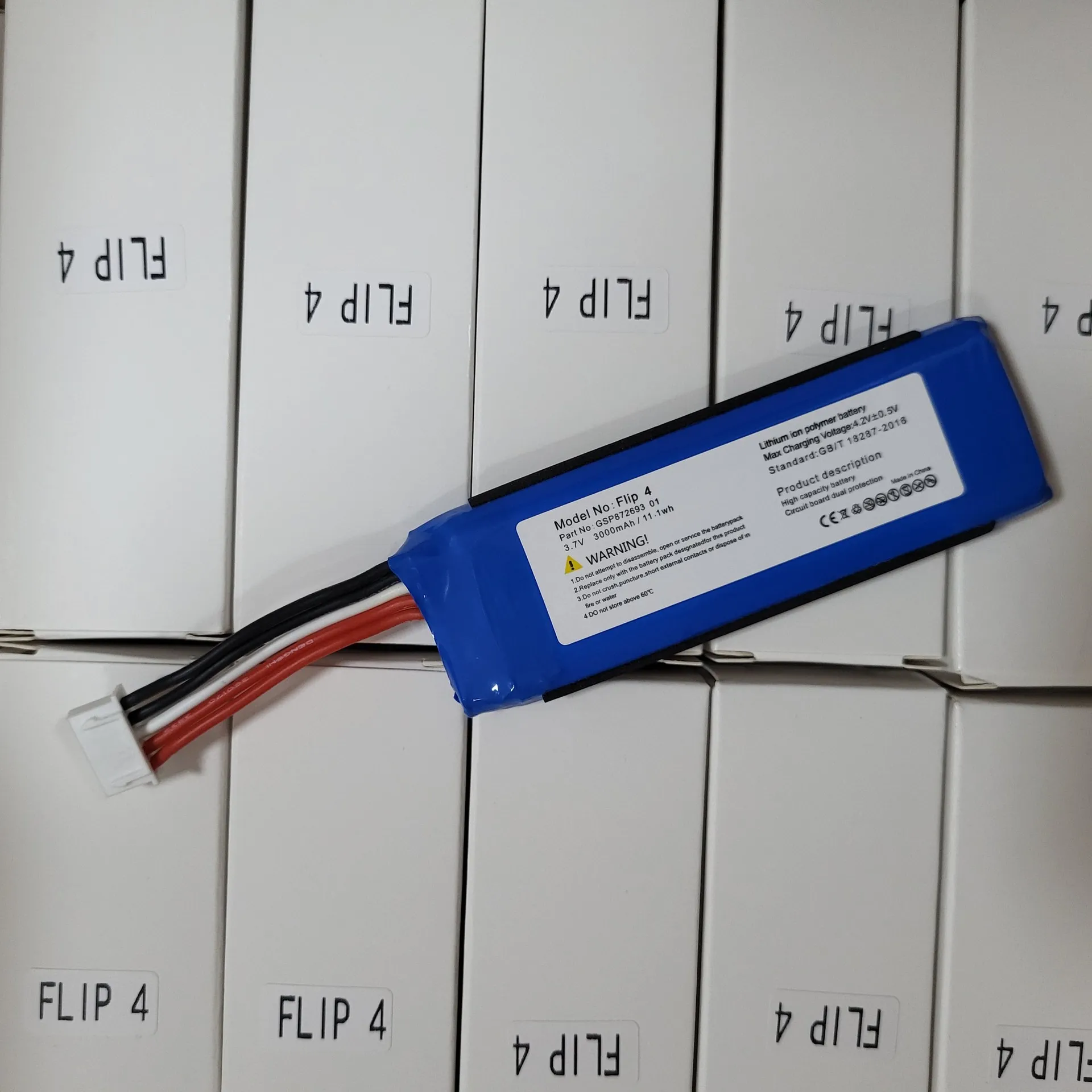 3.7v 3000mAh Battery for JBL Flip 4 Rechargeable Battery GSP872693 01 for JBL Speaker Flip 4 Bateria view 5