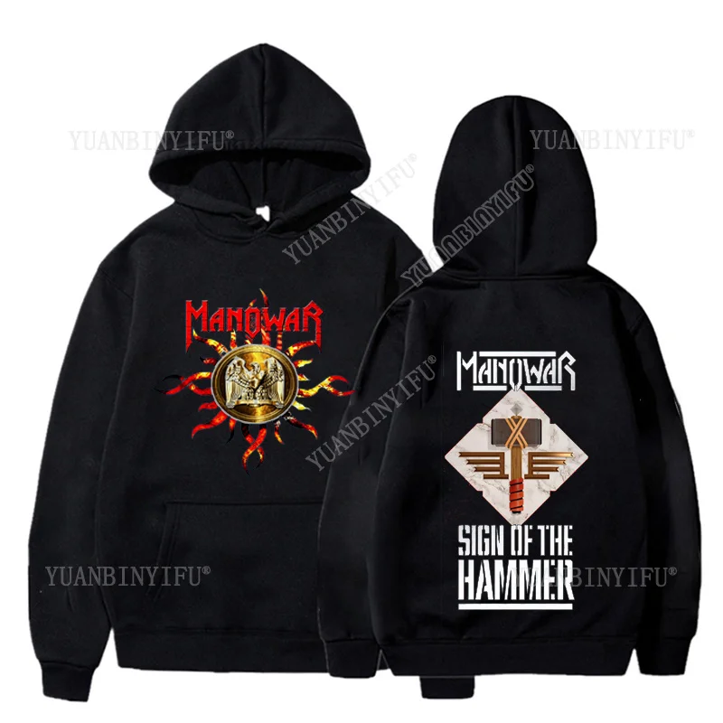 New Style Manowar Heavy Metal Rock Singer Printed Unisex Autumn and Winter Hoodies Sportswear Casual Versatile American Style