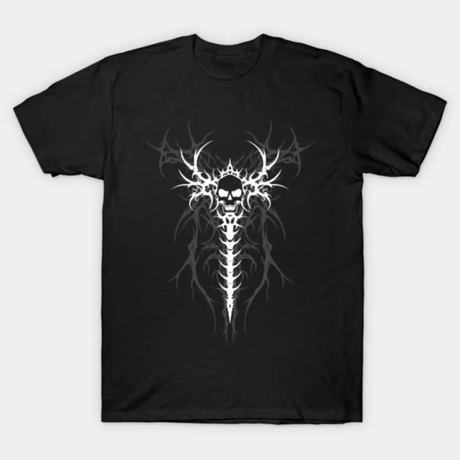 Cyber sigilism aggressive skull T Shirt vintage Washed graphic Stylish designer clothes Unisex Top For Everyday Wear streetwear