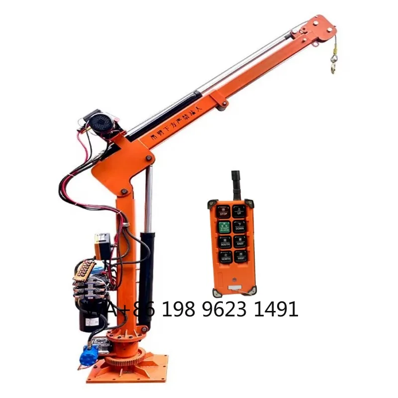 

Small Rotatable Hydraulic Cantilever Crane Mobile Truck Loading Unloading Lifting Hoist Industrial Workshop Heavy Duty Lifting