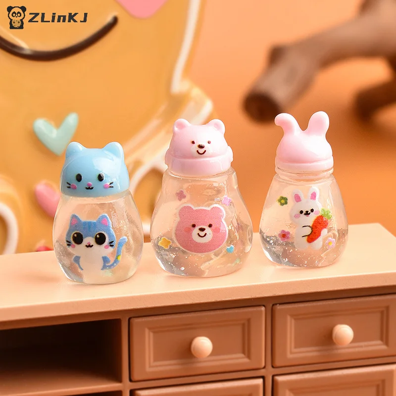 ▶5Pcs Dollhouse Simulation Cartoon Mini Water Cup Model Dollhouse Home Desktop Ornament Doll House Micro Scene Decor Props