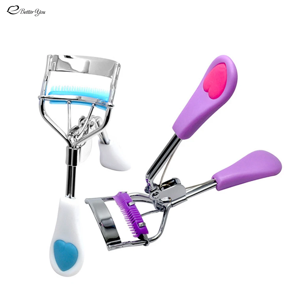 1PC Lady Professional Eyelash Curler With Comb Tweezers Curling Eyelash Clip Cosmetic Eye Beauty Tool  Eyelash Curler