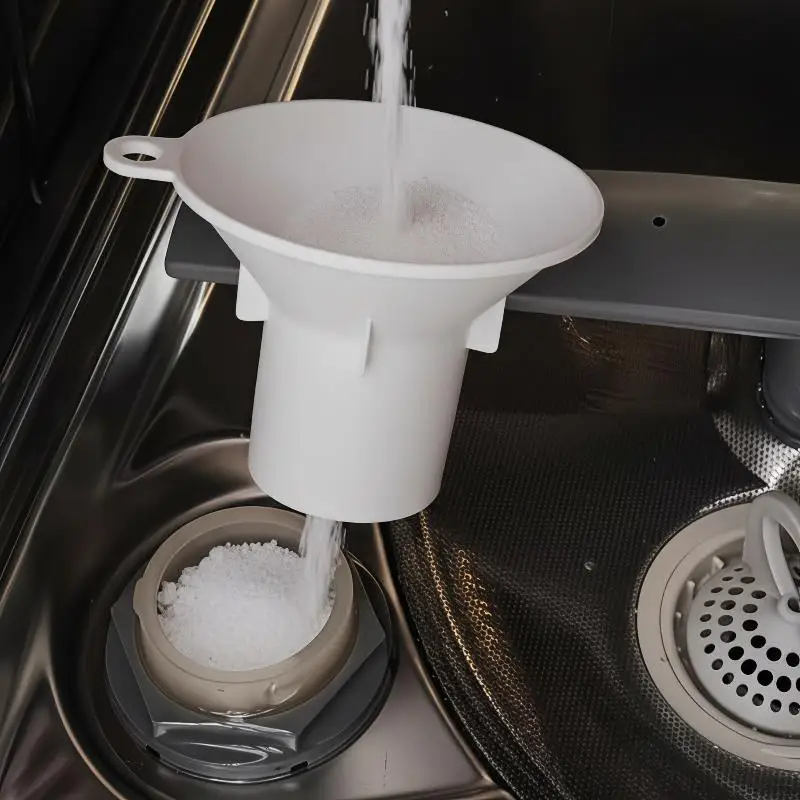 Heavy Duty 45mm Dishwasher Salt Funnel Water Softener Anti Spill Filling Tool For Dishwasher Maintenance Durable Plastic