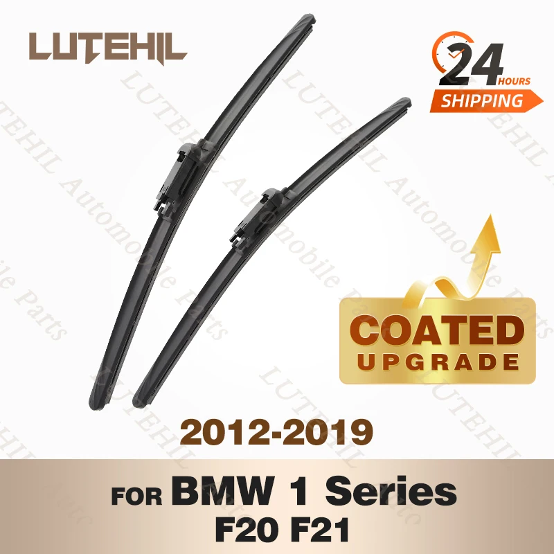 LUTEHIL's Silicone Front Wiper Set For BMW 1 Series F20 F21 114i 116i 118i 120i 2012 - 2019 coated windshield wiper blade 22