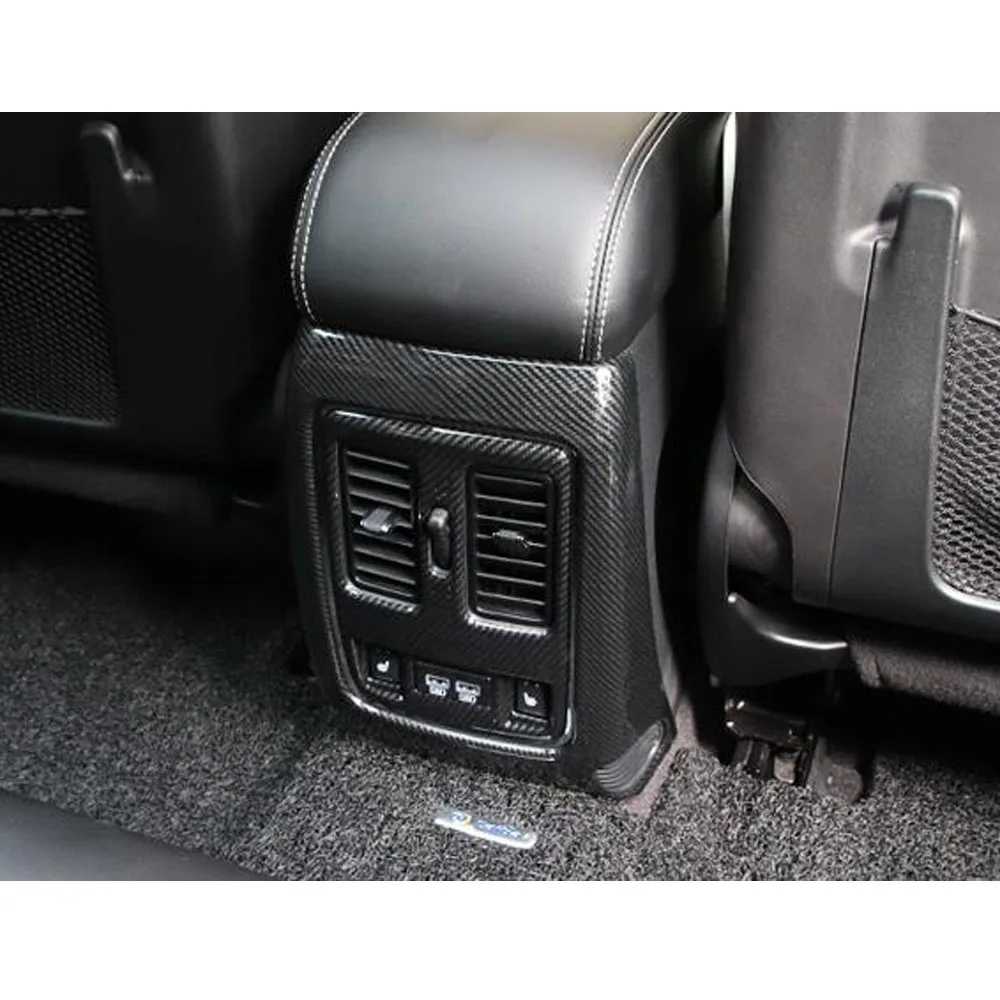 For Jeep Grand Cherokee 2014 2015 2016 2017 2018 2019 Car Sticker Cover Styling Rear Back Armrest Box Air Vent Outlet Cover Trim