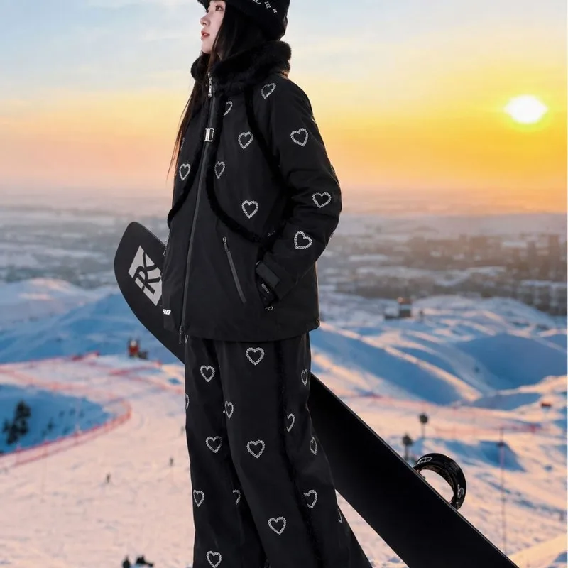 Autumn Winter All‑Terrain Ski Snowboard Suit Set Padded Warmth Snow‑Leak‑Proof Wind Water Repellent Snowfield Outerwear