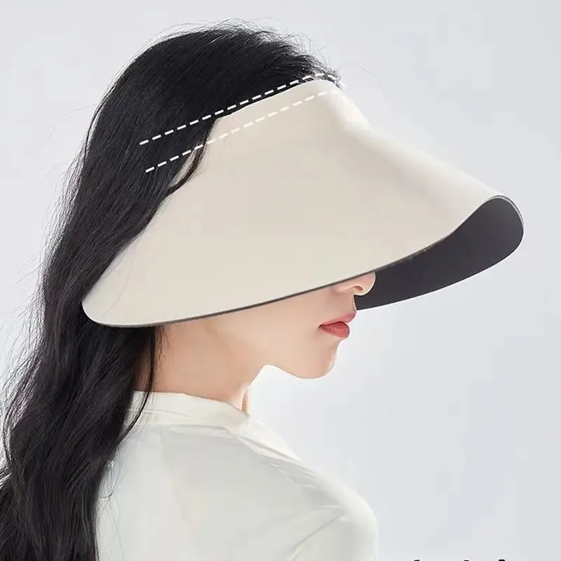 2026 Women's Oversized Brim Sun Hat, UV Protection Sun Hat, Seamless Lightweight Summer Sunshade Hat, Open Top, Beach Sun Hat
