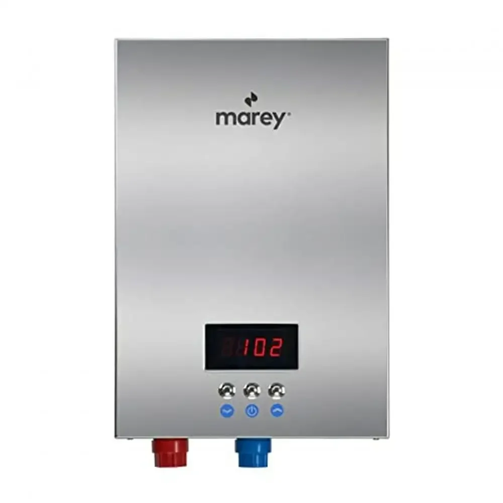 240V Electric Tankless Water Heater LCD Control Panel Unlimited Hot Water Ideal Home Office 4 Points of Use Energy Efficient