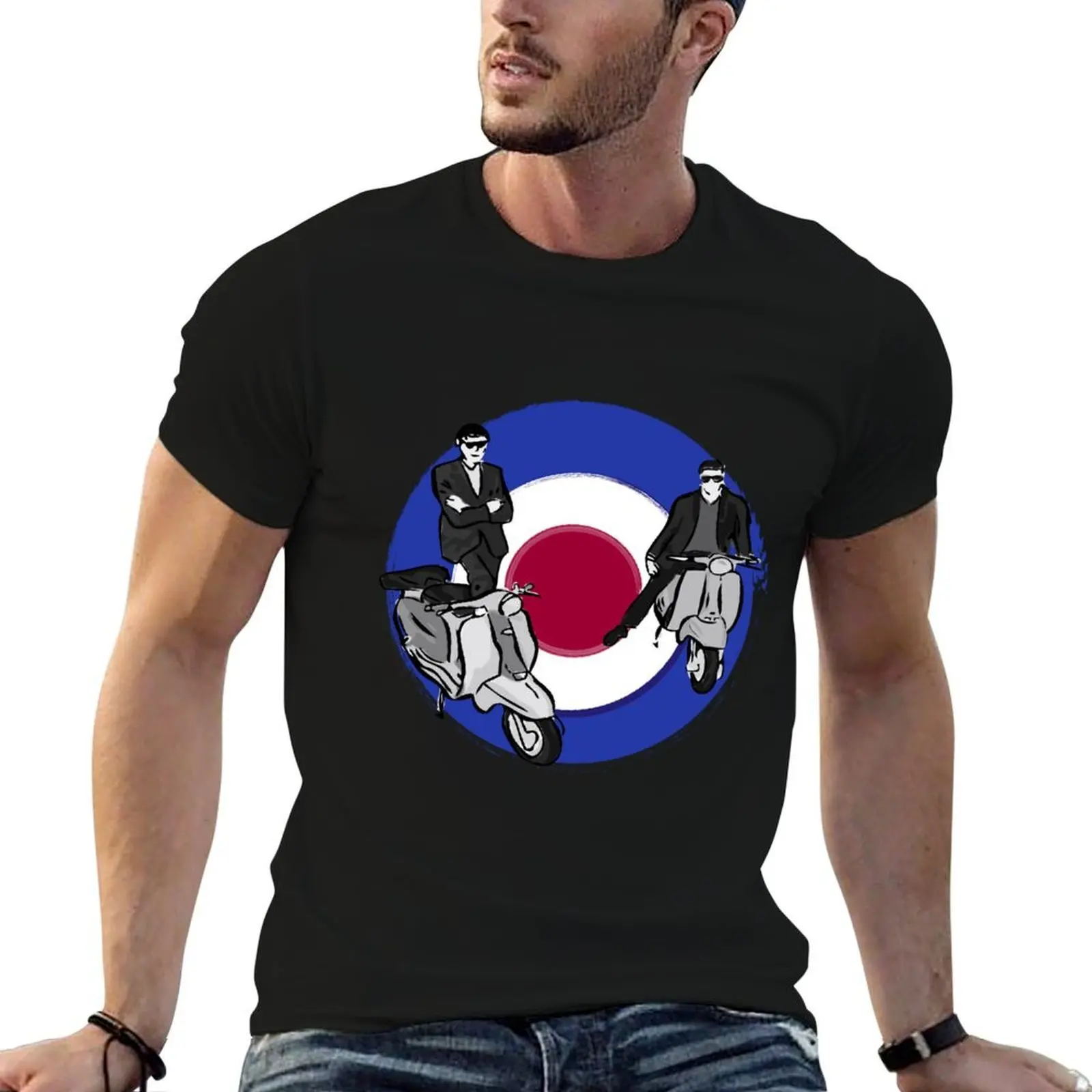 Scooter Boys on Mod Target T-Shirt plus size tops custom t-shirts oversized t shirt men