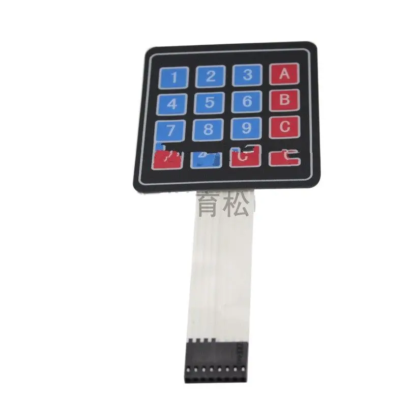 ปุ่มขนาดใหญ่แป้นพิมพ์เมทริกซ์ 4 * 4 ไมโครคอนโทรลเลอร์แป้นพิมพ์ขยายภายนอกแป้นพิมพ์เมมเบรน