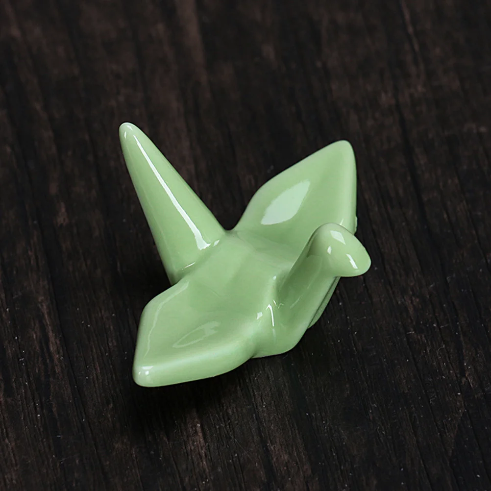 

12 шт. цветные керамические палочки для еды, подушка, бумажный кран, стойка для палочек для еды, держатель для отдыха, домашний банкет, украшение для обеденного стола