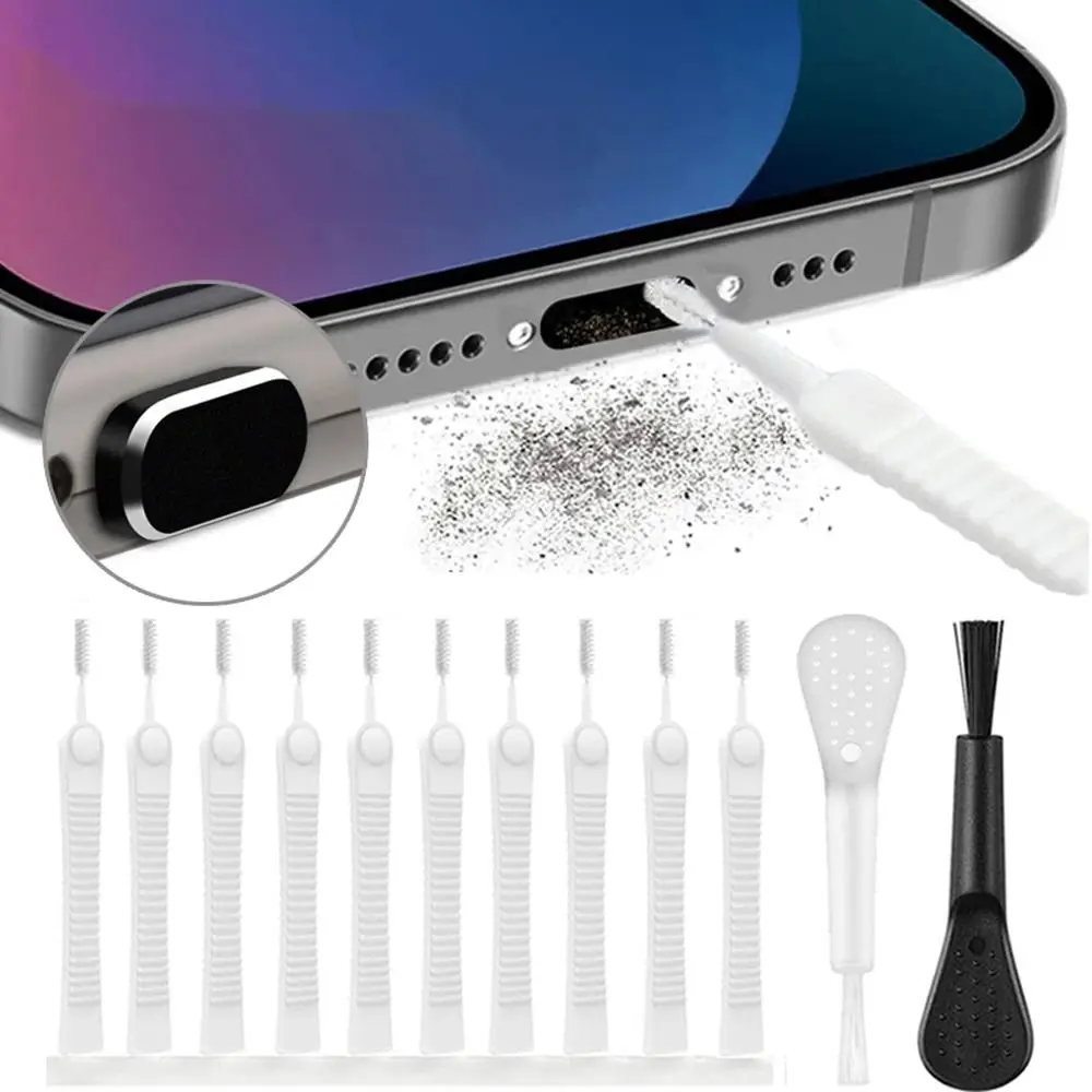 

Brush Flower Shower Dredging Keyboard Cleaner Brush Phone Port Cleaner Kit Mobile Phone Cleaning Kit Charging Port Dust Plug