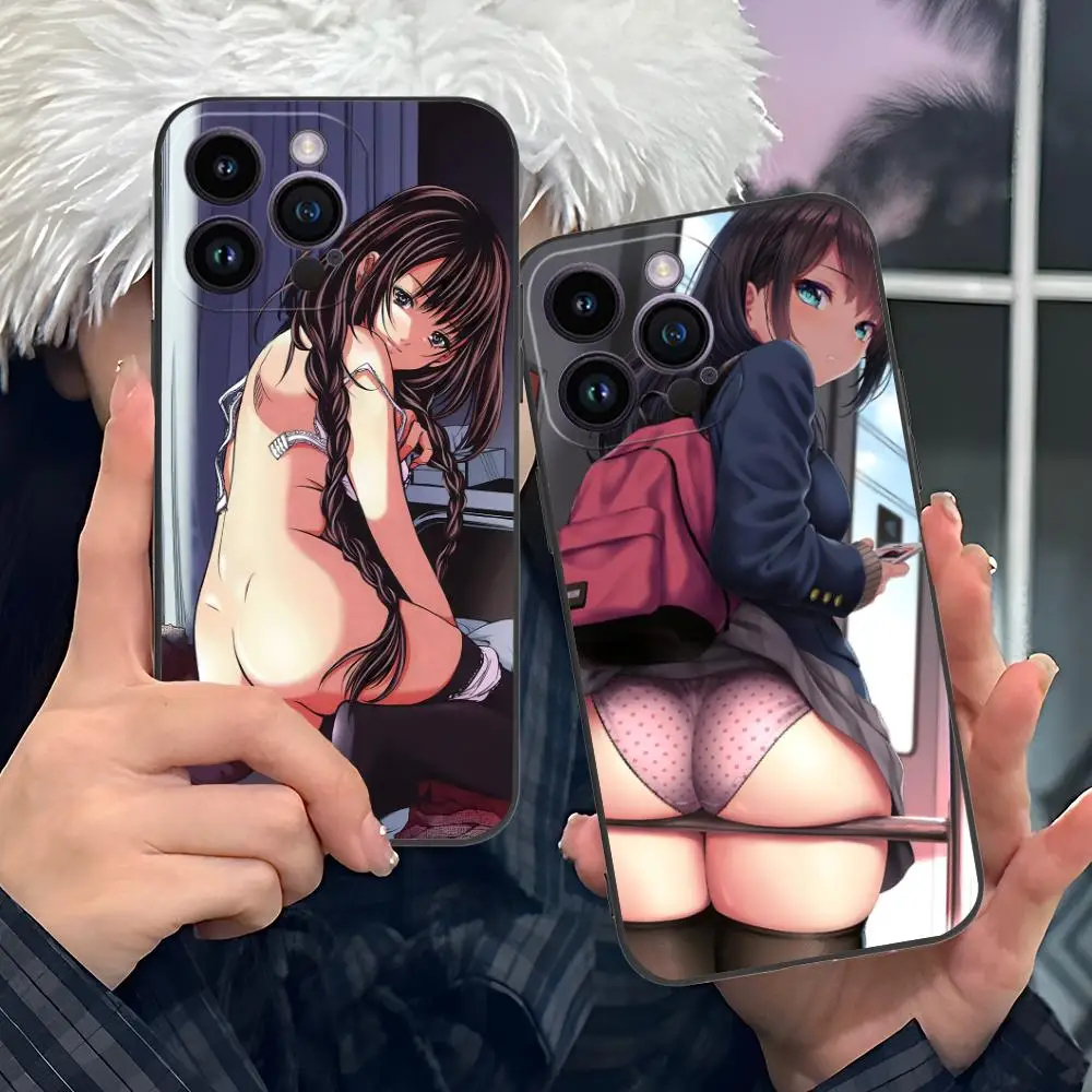 أنيمي Waifu هنتاي قضية الهاتف المحمول آيفون 17 16 15 14 13 12 11 X XR XS 8 7 برو ماكس زائد لون صغير واقية جميلة