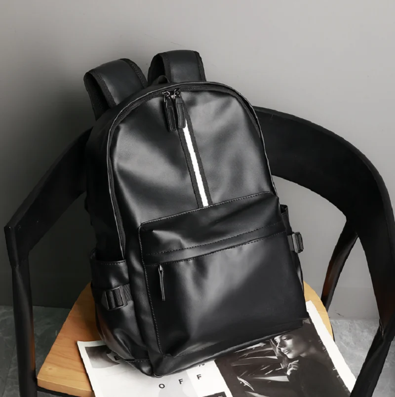New Men's Fashion Luxury Designer Leather Travel Backpacks Large Capacity Shoulder Bags Notebook School Bag Casual Backpack