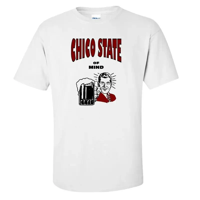 Chico State Of Mind Beer Drinking T-Shirt Vintage Style